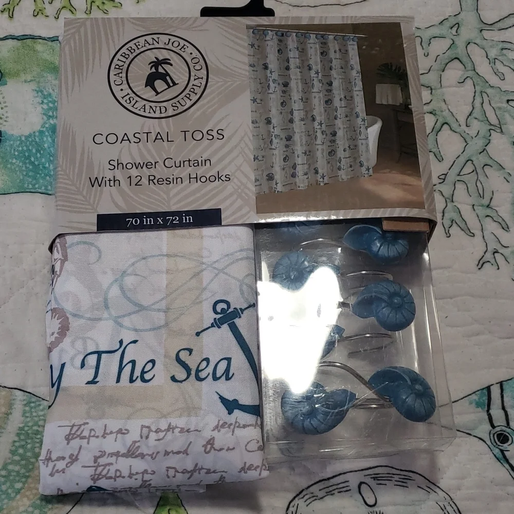 Beach shower curtain